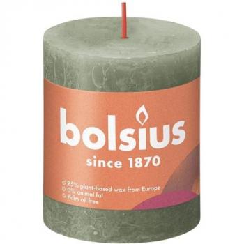 Moccolo Rustico 80/68 Oliva – Marca Bolsius