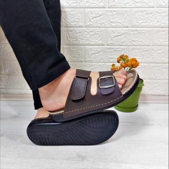 Pantofole Relax Apella 3544 Marrone Flessibili Velcro