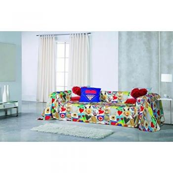 NatureBlend Fabric Slipcover 240x260cm – 100% Cotton, Multicolor, NATURALS, Euromoda Home