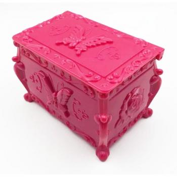 Poche à coton‑tige « Rouge Papillon »