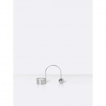 Ferm LIVING Teelichthalter Balance, 12,5 cm, chrom