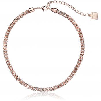 Anne Klein: Roségold Halskette mit kristalligem Glas, 40 cm