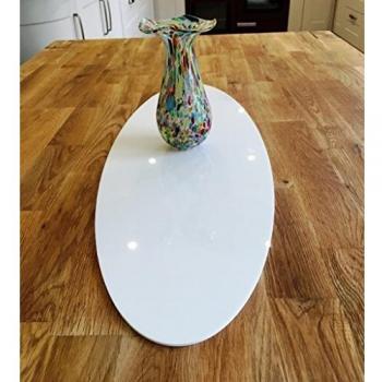 White Oval Acrylic Table Runner by Super Cool Creation