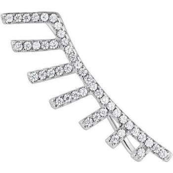 Pendiente trepador de rodio Earcandy Gatsby en Plata 925