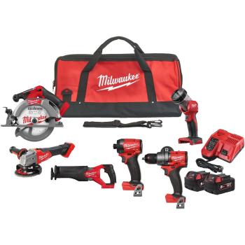 Pack complet Milwaukee 18 V Brushless FPP6G3‑502B avec chargeur et sac