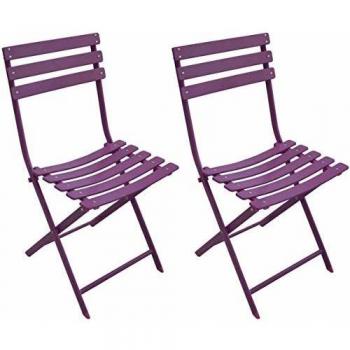 Chaises Pliantes Proloisirs Nonza en Acier (Lot de 2)