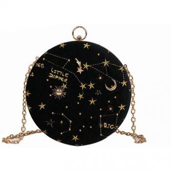 Bolso Circular de Ante con Luna