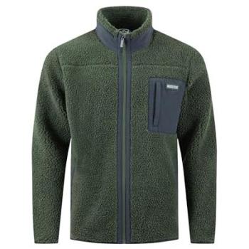 Green Fletcher Full‑Zip 5XL Borg Fleece by Weird Fish