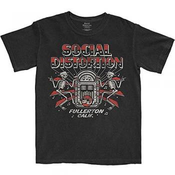 Social Distortion Jukebox Skelly Black Cotton T-Shirt XXL
