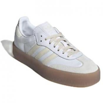 Adidas Sambae Femme Sneakers Blanc Cuir Suédé Taille 36