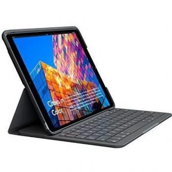 Funda con teclado logitech slim folio para tablets apple ipad air 3 gen 2020 de