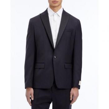 Calvin Klein Men's Black Blazer with Lapel Collar, XL