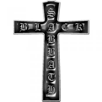 3 × 4 cm Black Sabbath Cross Lapel Badge