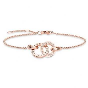 Pulsera de plata 925 con baño de oro rosa Forever Together de Thomas Sabo