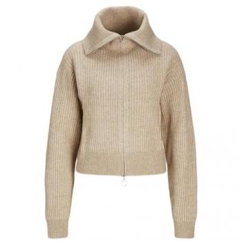 Chaqueta de Lana Camel JJXX Gilly con Cremallera para Mujer