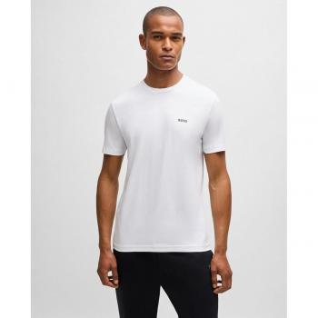 Boss GREEN T-Shirt »Tee«, mit gummiertem Kontrast-Logo  white100