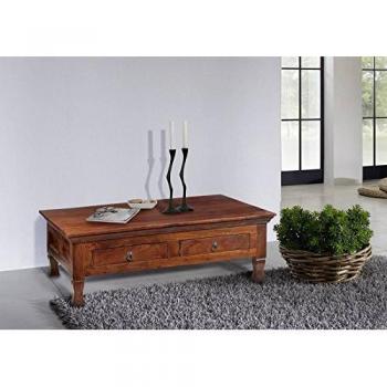 Massivmöbel24 Couchtisch Akazie 120 x 75 x 40 cm – Kolonialstil