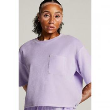 Hunkemöller Top corto de terciopelo en color morado
