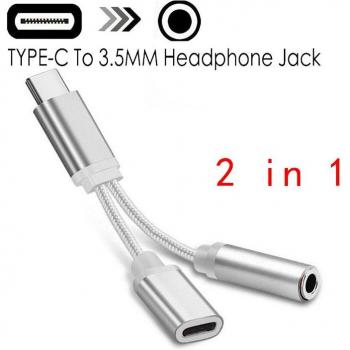 USB Typ C Adapterkabel mit 3,5mm Anschluss