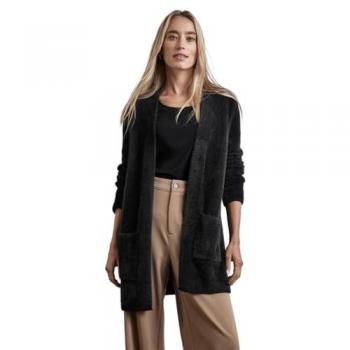 Cardigan STREET ONE Gr. 40, schwarz, Damen