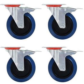 Ruedas con Frenos Dobles para Muebles 125mm