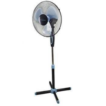 Beper P206VEN100 Schwarzer Standventilator – 35 W, 40 cm Durchmesser, 3 Flügel, 3 Geschwindigkeiten, Oszillation & Neigung, Metall/ABS