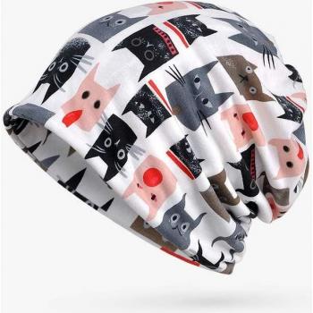 Velvet Print Snow Bibs Hat