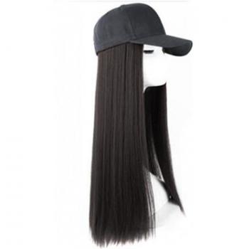 Postizos Peluca Marrón Rizo con Extensión de Cabello