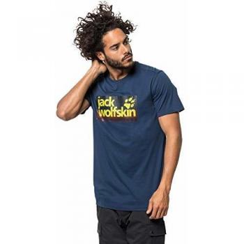 T-shirt Jack Wolfskin Logo Homme, Indigo Foncé, FR : S