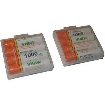 VHBW 8X Batterie Aaa Micro R3 Hr03 1000mAh per Panasonic Kx-TG6521GB