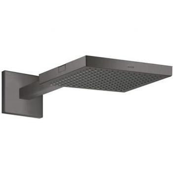 Douche de tête Axor Starck 240x240mm, Hansgrohe, bras de douche mural, 1 jet, chrome noir brossé
