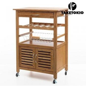 Carro de cocina TakeTokio en bambú ecológico