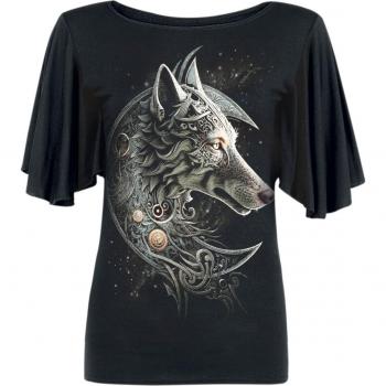 Gothic Spiral Wolf Graphic T‑Shirt (S–4XL)