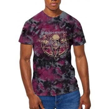 Avenged Sevenfold T-Shirt Elegante Rituale in Tonalità Rosa e Grigio
