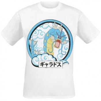 T‑Shirt Manches Courtes Gaming Pokémon – Léviator – Blanc – Hommes – S à XXL