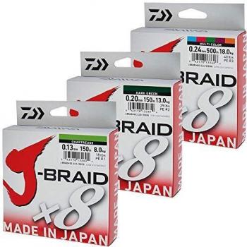 Daiwa J-Braid x8 150m 0.20mm Braided Fishing Line