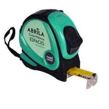 Cinta Métrica Espacio 10mx25mm Negra/Verde con Bloqueo y Enganche