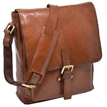 Mens Tan Leather Cross-Body Carrying Bag – Small Edition