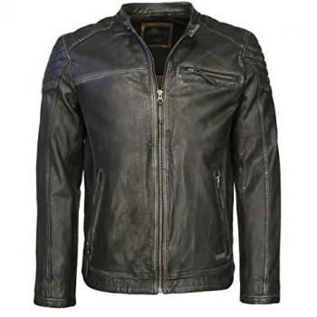 MUSTANG Lederjacke Darwin Schwarz Vintage Tan