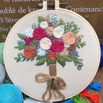 Set Artisan Vase de Fleurs – Point de Croix