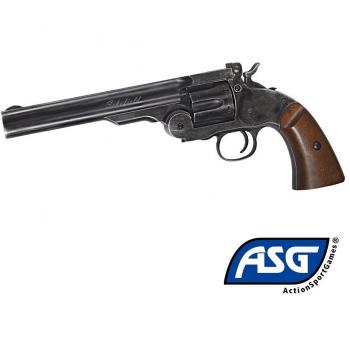 Revolver Schofield 6” Negro Completo en Metal con Balines CO₂ de 4,5 mm