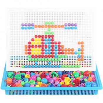 Preschool Mushroom Nails Color Pegboard Set
