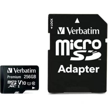 Verbatim MicroSDXC Class 10 UHS-I mit Adapter (microSDXC, 256 GB)