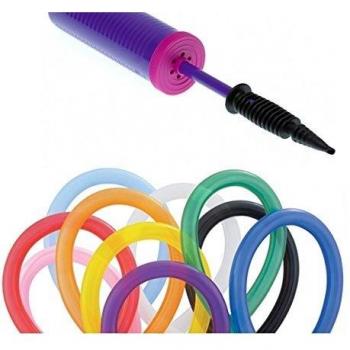 Palloncini 100‑Pack Modello Colorato con Pompetta – KitPOMP