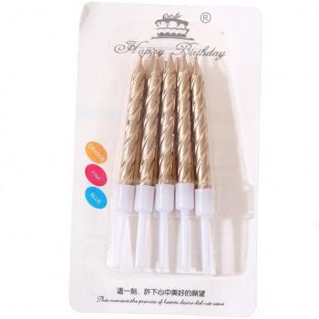 10er Set farbige Kerzen für Feierlichkeiten