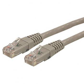 StarTech.com 15m Cat6 / Cat6 Patch Cable with Molded RJ45 Connectors, Gray Color
