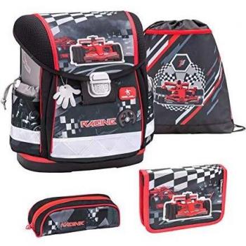 Belmil Schulranzen Set 4-teilig ergonomischer Schulranzen Jungen 1. Klasse 2. Klasse 3. Klasse