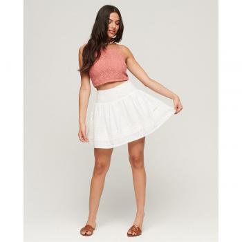 Jupe Mini Lingerie Superdry Blanchâtre 38