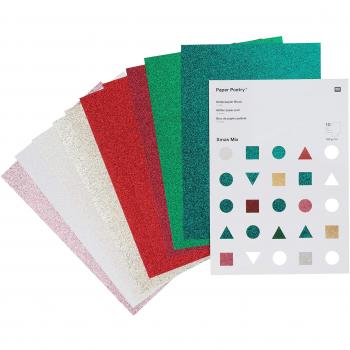 Glitterpapier Set Kerst