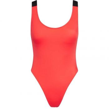 Calvin Klein Moda Acuática Rojo Negro Mujer M